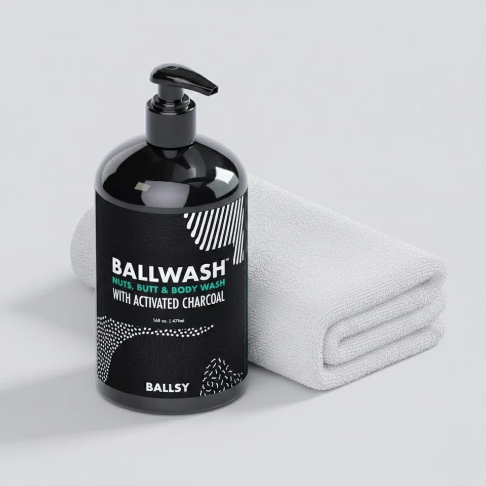 Ballsy Ballwash Charcoal Body Wash for Men - Moisturizing Men’S Bodywash with Co